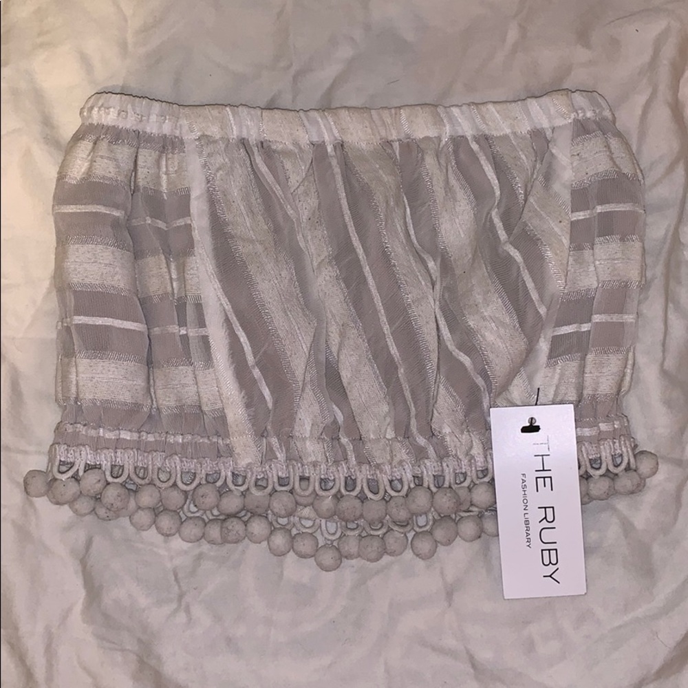 New with Tags: White Crop Top